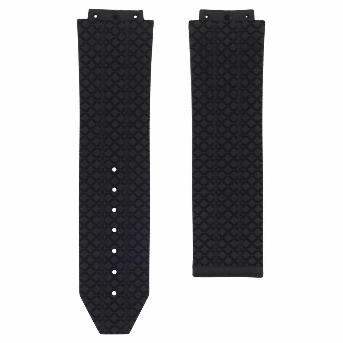 24-25MM RUBBER WATCH STRAP BAND FOR HUBLOT BANG CERAMIC 2 BK SCREW + SCREWDRIVER