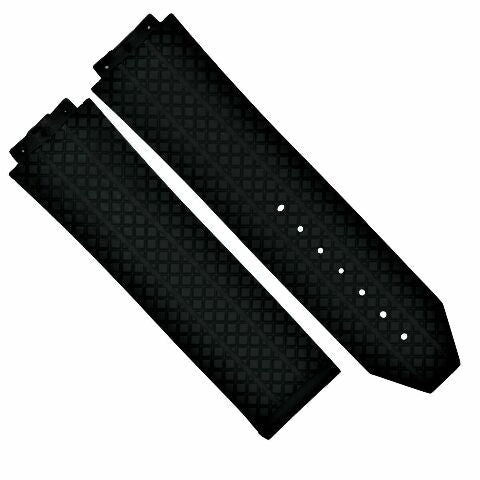 24-25MM RUBBER WATCH BAND FOR HUBLOT BIG BANG CERAMIC BUCKLE 4 SCREW SCREWDRIVER