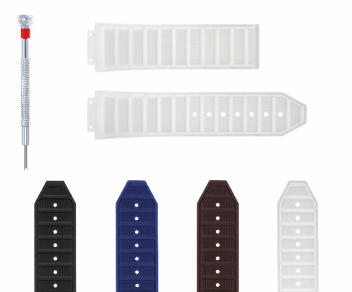 24-28MM RUBBER STRAP BAND FOR H HUBLOT 44-48MM BIG BANG KING POWER SCREWDRIVER