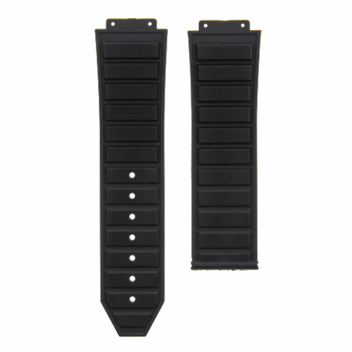 24MM-28MM RUBBER WATCH BAND STRAP WITH 2 SCREWS SCREWDRIVER FOR HUBLOT BIG BANG, Black, view 2