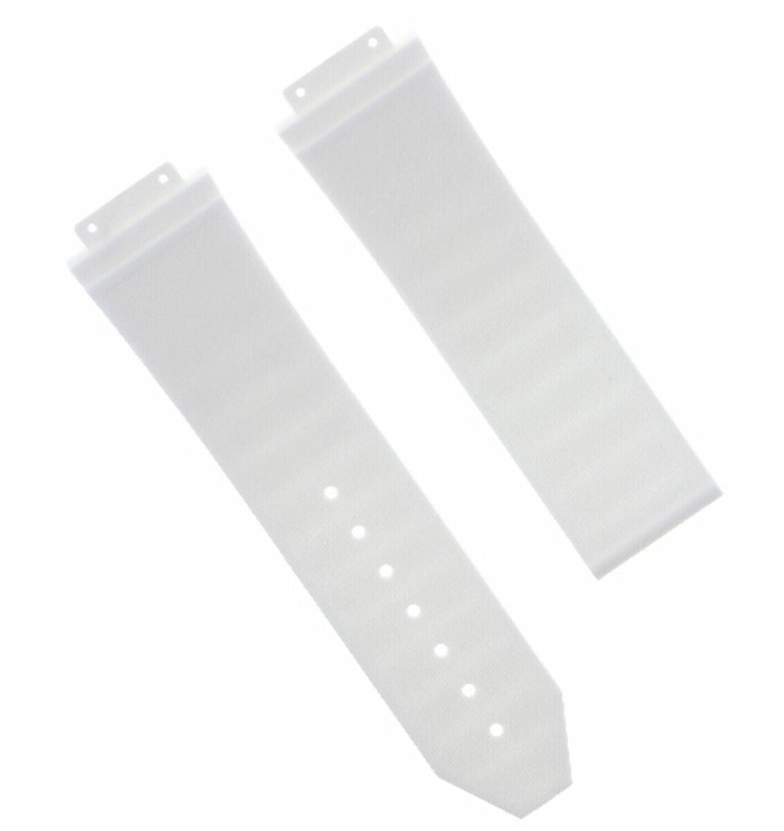 24MM-28MM RUBBER WATCH BAND STRAP WITH 2 SCREWS SCREWDRIVER FOR HUBLOT BIG BANG, White, view 3