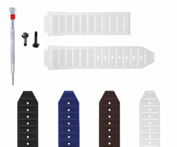 24MM-28MM RUBBER WATCH BAND STRAP WITH 2 SCREWS SCREWDRIVER FOR HUBLOT BIG BANG