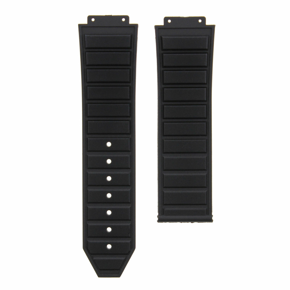 24MM-28MM RUBBER WATCH BAND STRAP WITH CLASP 4 SCREWS DRIVER FOR HUBLOT BIG BANG, Black, view 2