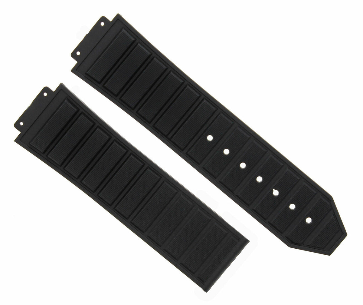 24MM-28MM RUBBER WATCH BAND STRAP WITH CLASP 4 SCREWS DRIVER FOR HUBLOT BIG BANG, Black, view 3