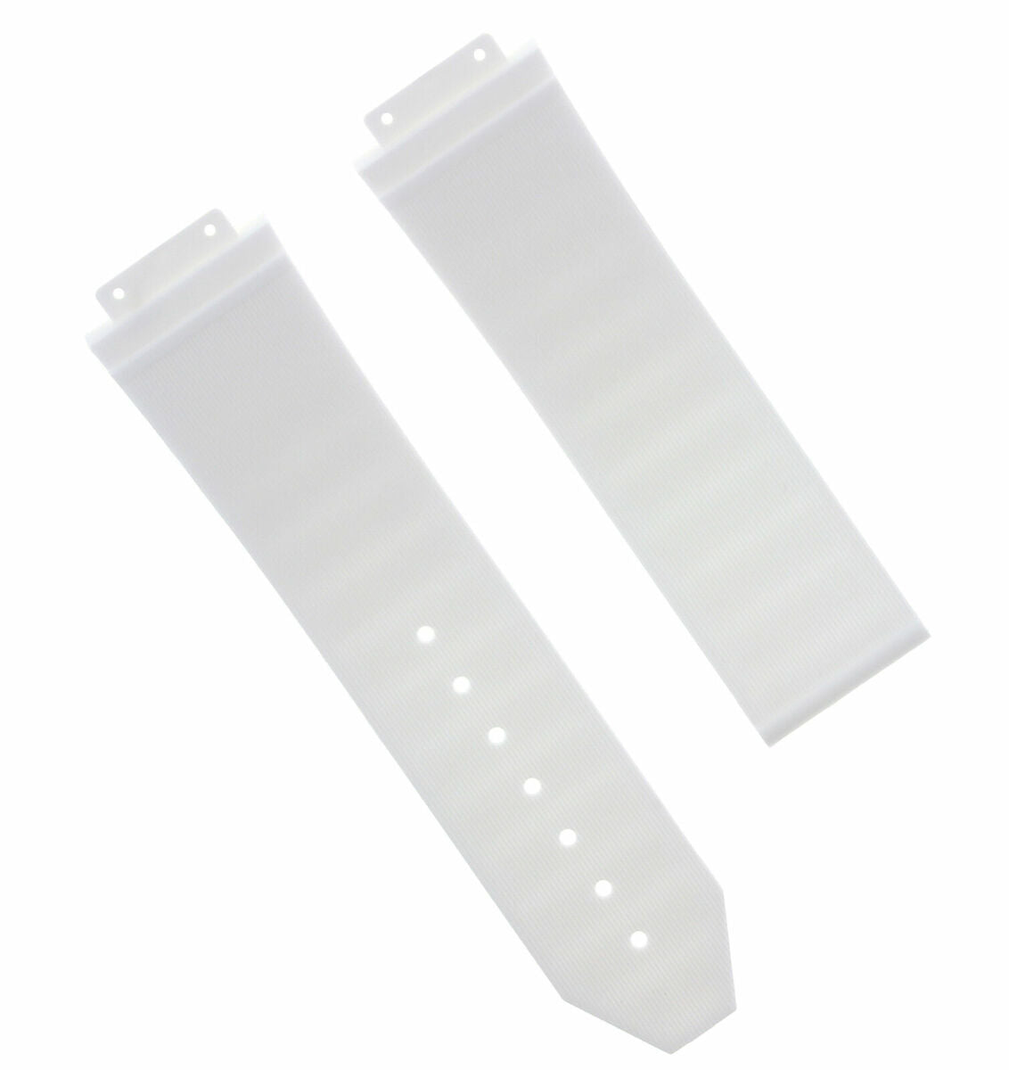24MM-28MM RUBBER WATCH BAND STRAP WITH CLASP 4 SCREWS DRIVER FOR HUBLOT BIG BANG, White, view 3