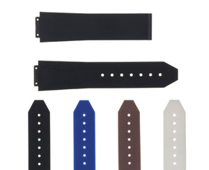 21-24-25MM RUBBER SILICONE WATCH BAND STRAP DEPLOYMENT CLASP FOR H HUBLOT WATCH, Black