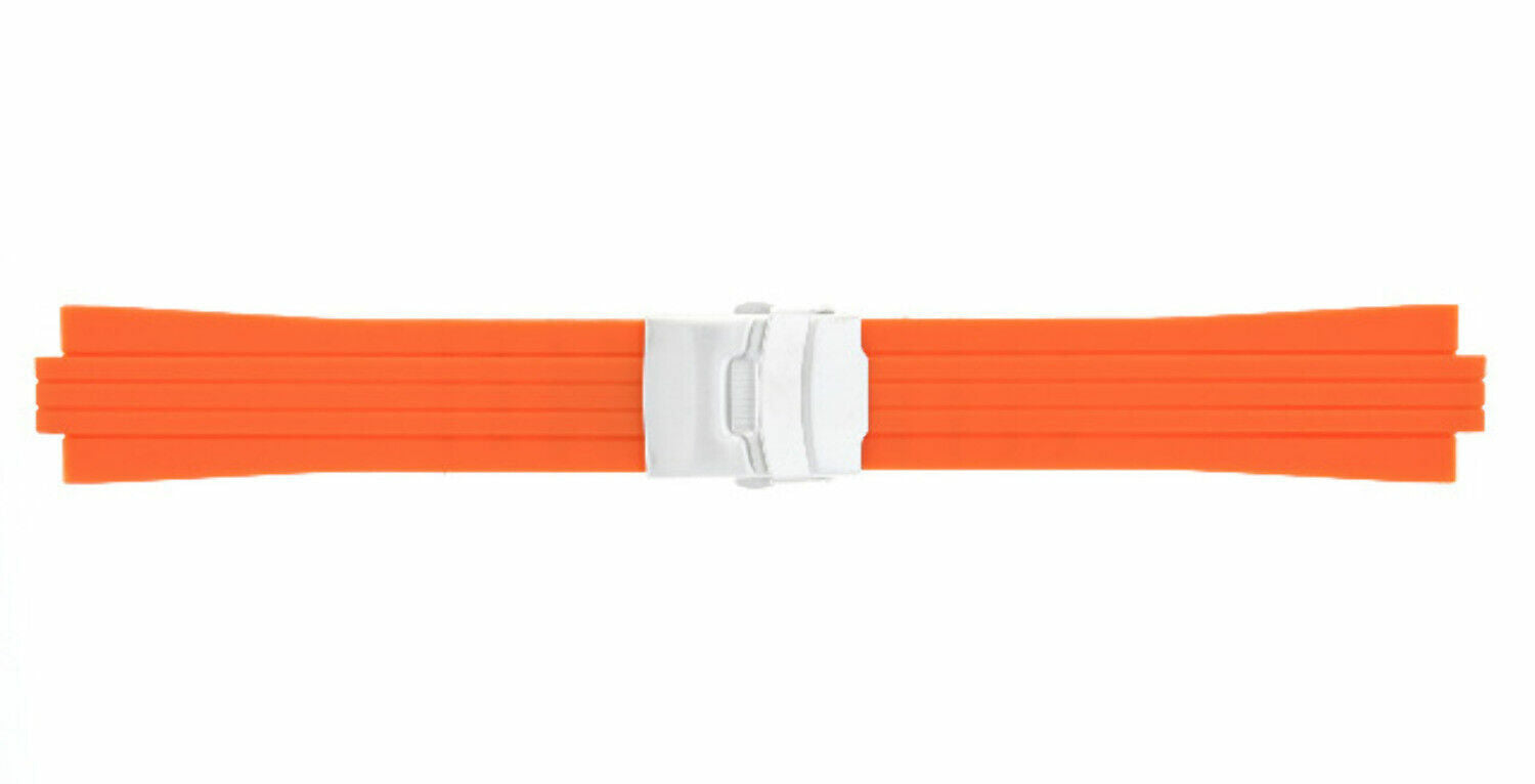 23-24MM SOFT RUBBER DIVER STRAP BAND RIBBED FOR ORIS TT1/TT2 F1 WATCH 10MM-11MM