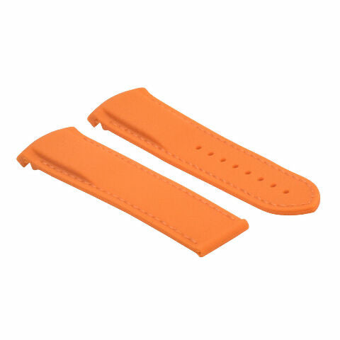 20-22MM CURVED END RUBBER DIVER STRAP BAND FOR OMEGA SEAMASTER PLANET CLASP