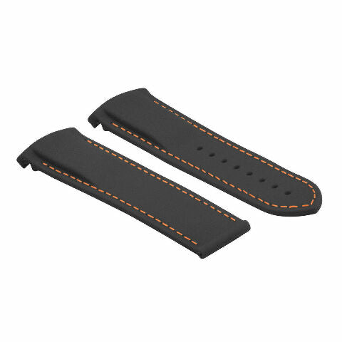 20-22MM RUBBER DIVER STRAP BAND FOR OMEGA SEAMASTER PLANET CURVED END + CLASP