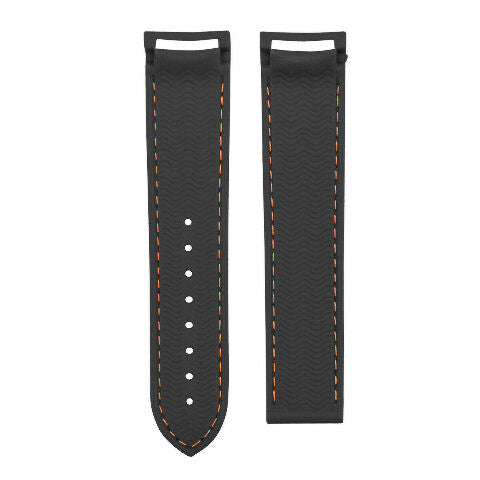 20-22MM RUBBER DIVER STRAP BAND FOR OMEGA SEAMASTER PLANET CURVED END + CLASP