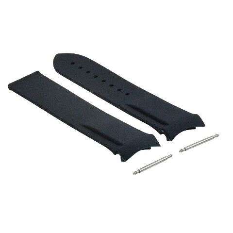 20-22MM RUBBER DIVER STRAP BAND FOR OMEGA SEAMASTER PLANET CURVED END + CLASP
