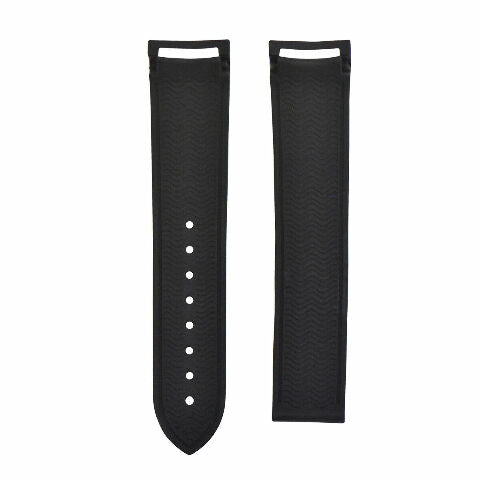 20-22MM CURVED ENDS RUBBER DIVER WATCH STRAP BAND  FOR OMEGA SEAMASTER WATCH