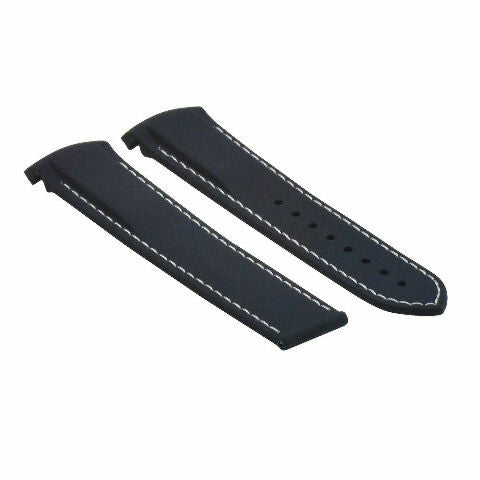 20-22MM CURVED ENDS RUBBER DIVER WATCH STRAP BAND  FOR OMEGA SEAMASTER WATCH