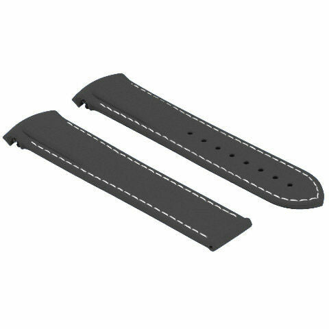 20-22MM CURVED ENDS RUBBER DIVER WATCH STRAP BAND  FOR OMEGA SEAMASTER WATCH