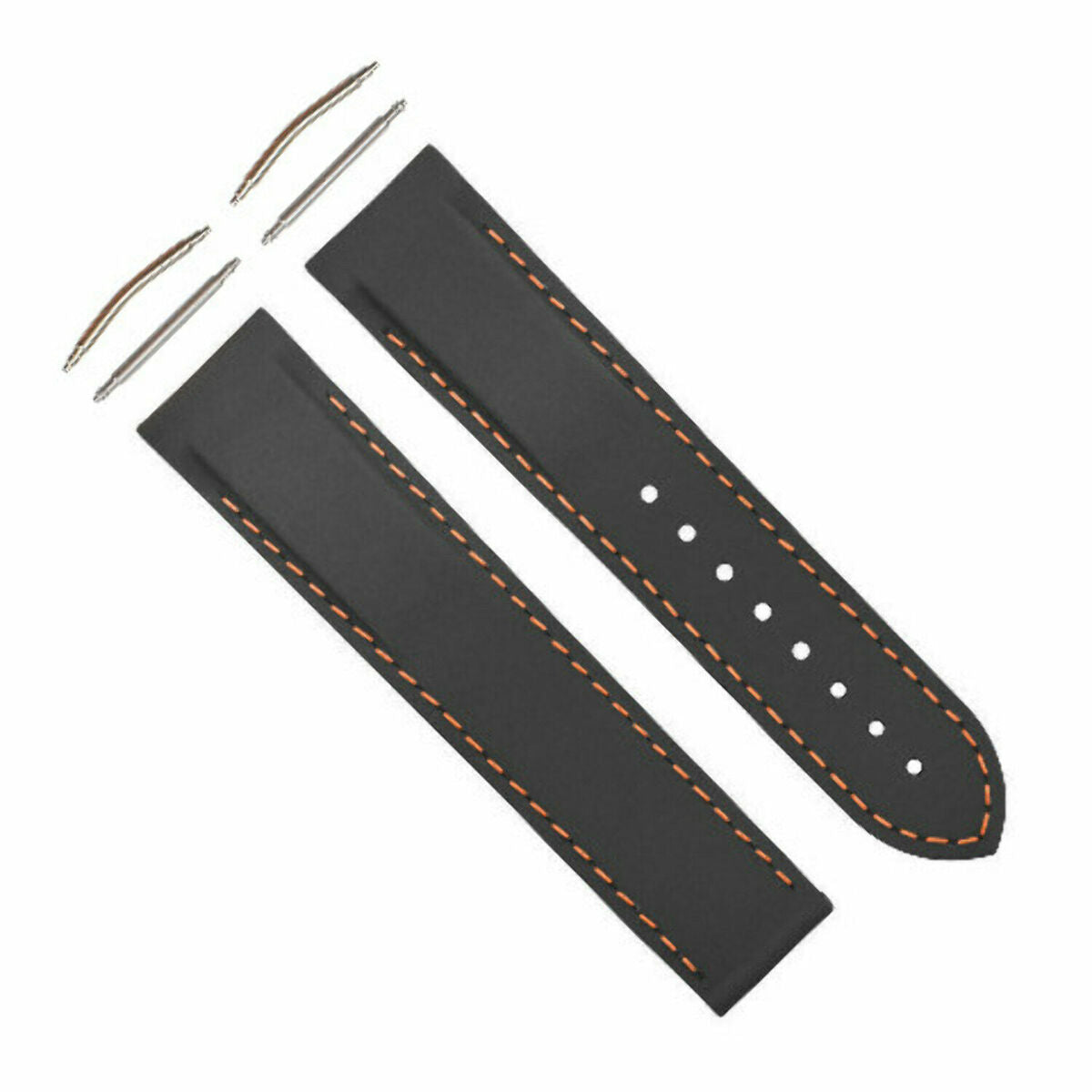 20-22MM CURVED ENDS RUBBER DIVER WATCH STRAP BAND  FOR OMEGA SEAMASTER WATCH