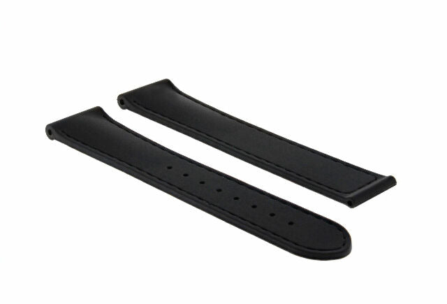 20MM RUBBER WATCH BAND STRAP FOR 41MM OMEGA SEAMASTER PLANET OCEAN SPEEDMASTER - Silver