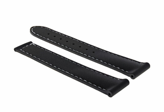 20MM RUBBER WATCH BAND STRAP FOR 41MM OMEGA SEAMASTER PLANET OCEAN SPEEDMASTER - Silver