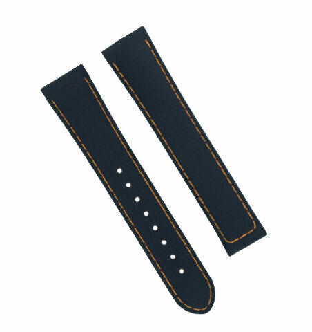 20MM RUBBER WATCH BAND STRAP FOR 41MM OMEGA SEAMASTER PLANET OCEAN SPEEDMASTER - Silver