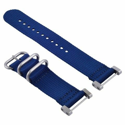 NEW FOR SUUNTO CORE NYLON DIVER  WATCH BAND STRAP WITH LUGS ADAPTER SET 3 STEEL RING