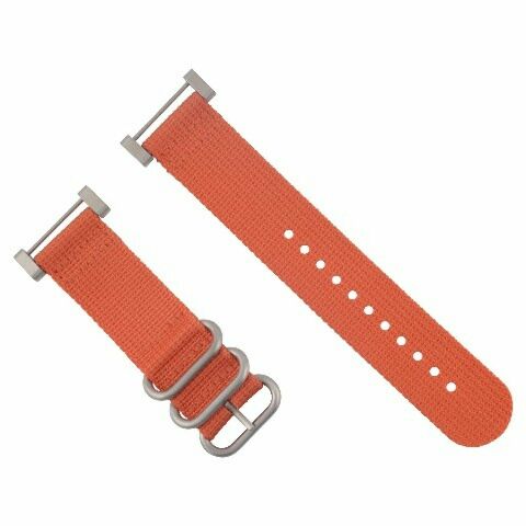 NEW FOR SUUNTO CORE NYLON DIVER  WATCH BAND STRAP WITH LUGS ADAPTER SET 3 STEEL RING