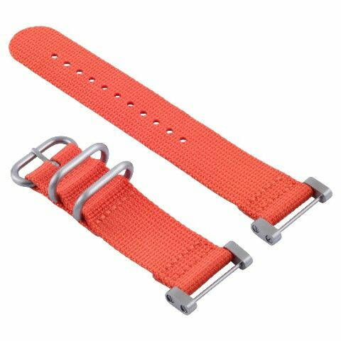 NEW FOR SUUNTO CORE NYLON DIVER  WATCH BAND STRAP WITH LUGS ADAPTER SET 3 STEEL RING