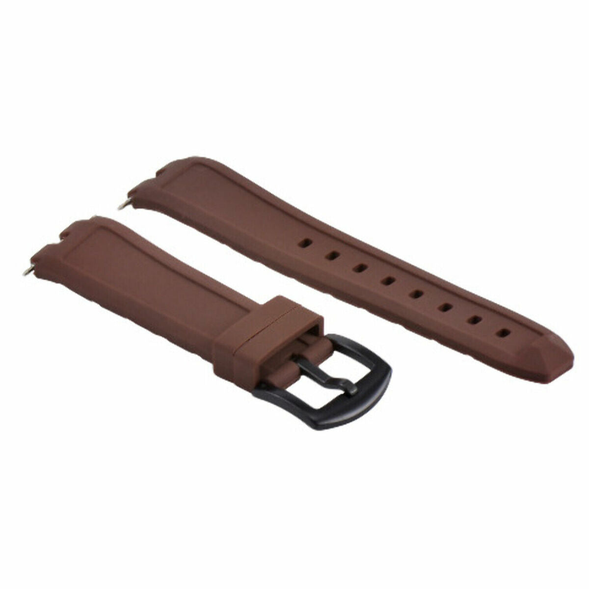 REPLACEMENT SILICONE RUBBER DIVER WATCH STRAP BAND FOR PEBBLE WATCH STEEL, Brown, view 4