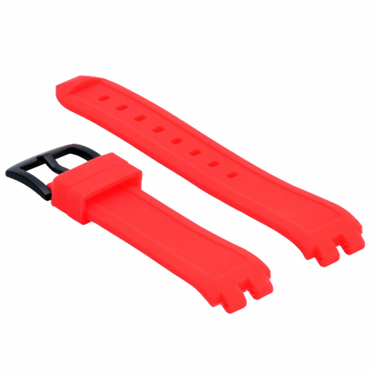 REPLACEMENT SILICONE RUBBER DIVER WATCH STRAP BAND FOR PEBBLE WATCH STEEL, Red, view 3