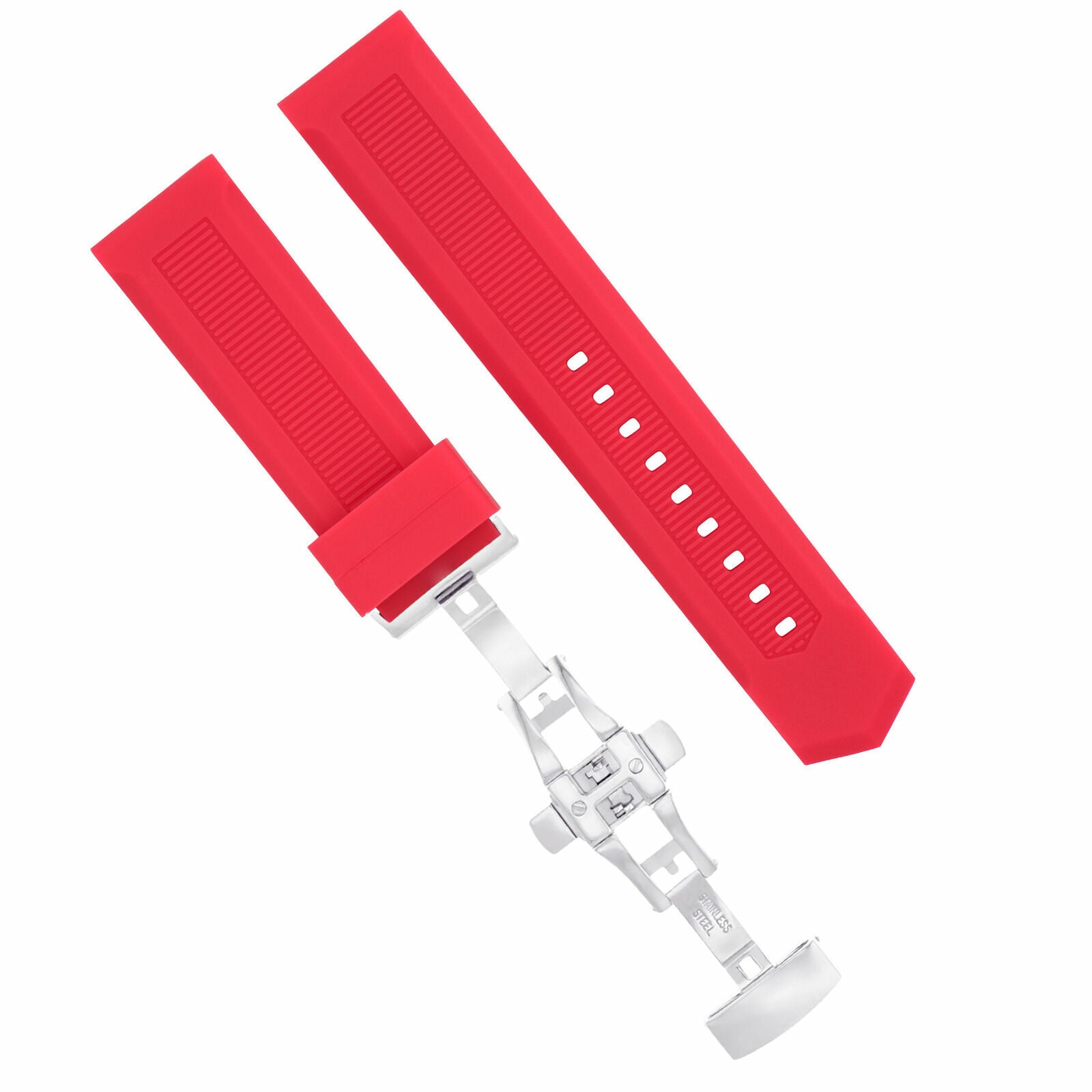 18-20-21-22-24MM RUBBER WATCH BAND STRAP BUTTERFLY CLASP FOR TAG HEUER AQUARACER