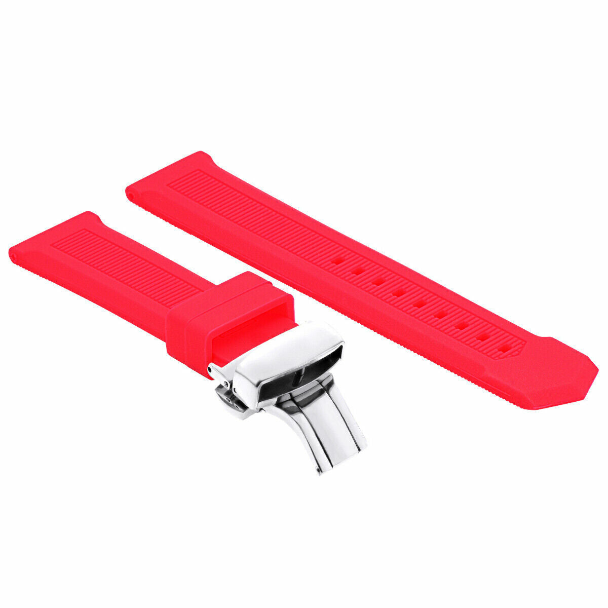 18-20-21-22-24MM RUBBER WATCH BAND STRAP BUTTERFLY CLASP FOR TAG HEUER AQUARACER