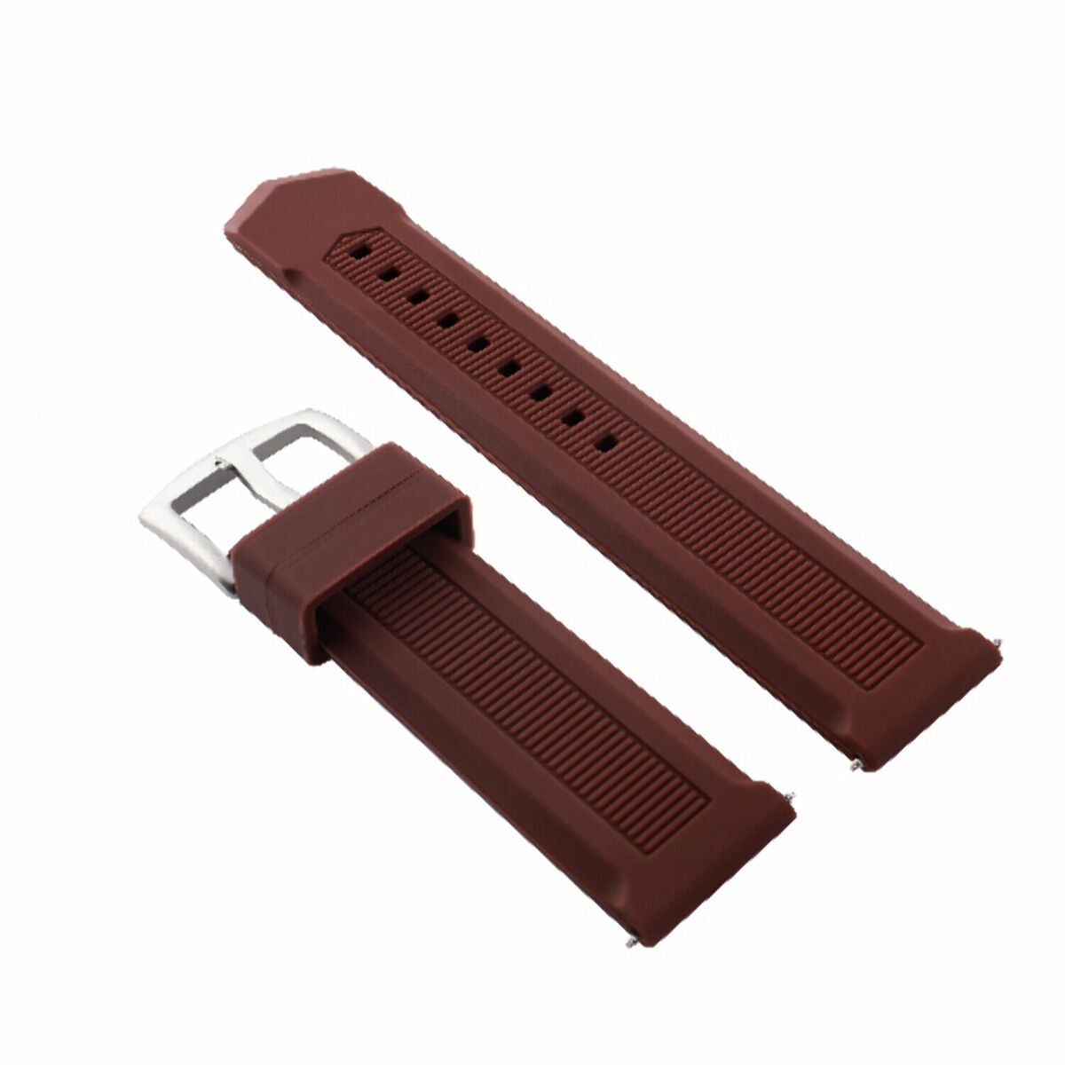 18-20-21-22-24MM SILICONE RUBBER WATCH BAND STRAP FOR TAG HEUER FORMULA F1 WATCH, Brown, view 2
