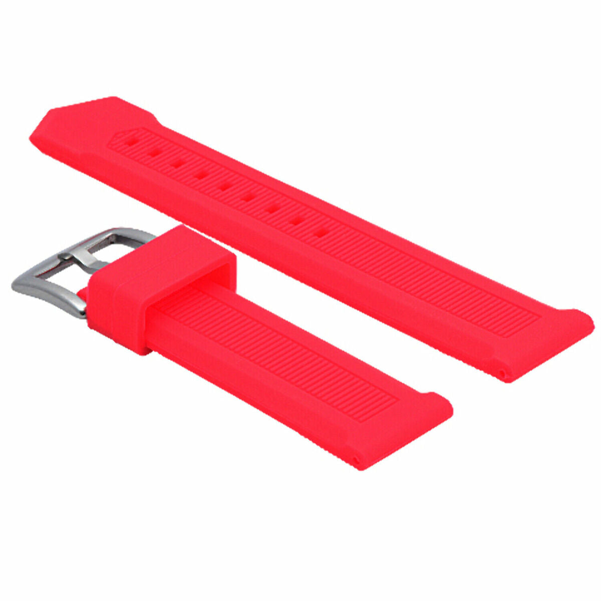18-20-21-22-24MM SILICONE RUBBER WATCH BAND STRAP FOR TAG HEUER FORMULA F1 WATCH, Red, view 2