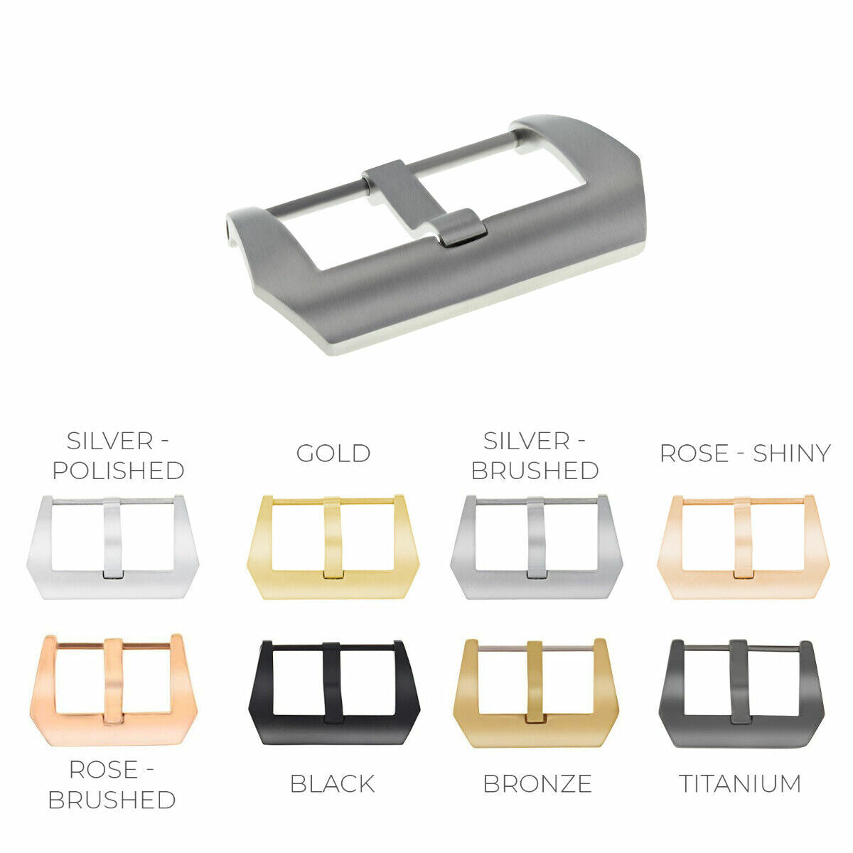 18-20-22-24-26 PRE-V SCREW IN BUCKLE FOR PAM 40MM 44MM 47MM PANERAI LEATHER BAND