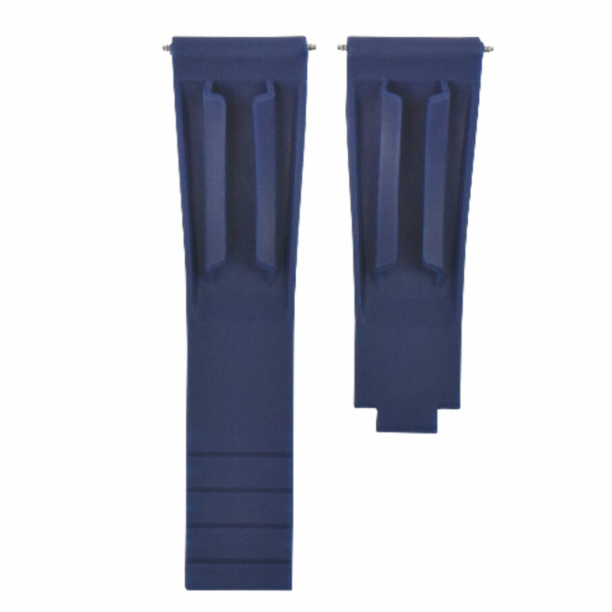 20MM SILICONE RUBBER OYSTERFLEX STRAP BAND FOR ROLEX DATEJUST DAYTONA SUBMARINER, Blue, front view