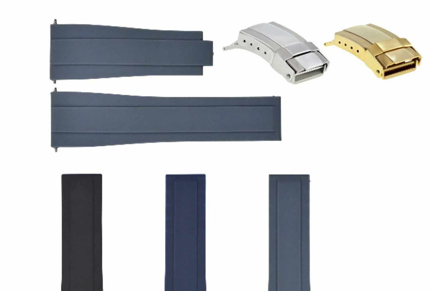 20MM SILICONE RUBBER OYSTERFLEX STRAP BAND FOR ROLEX DATEJUST DAYTONA SUBMARINER