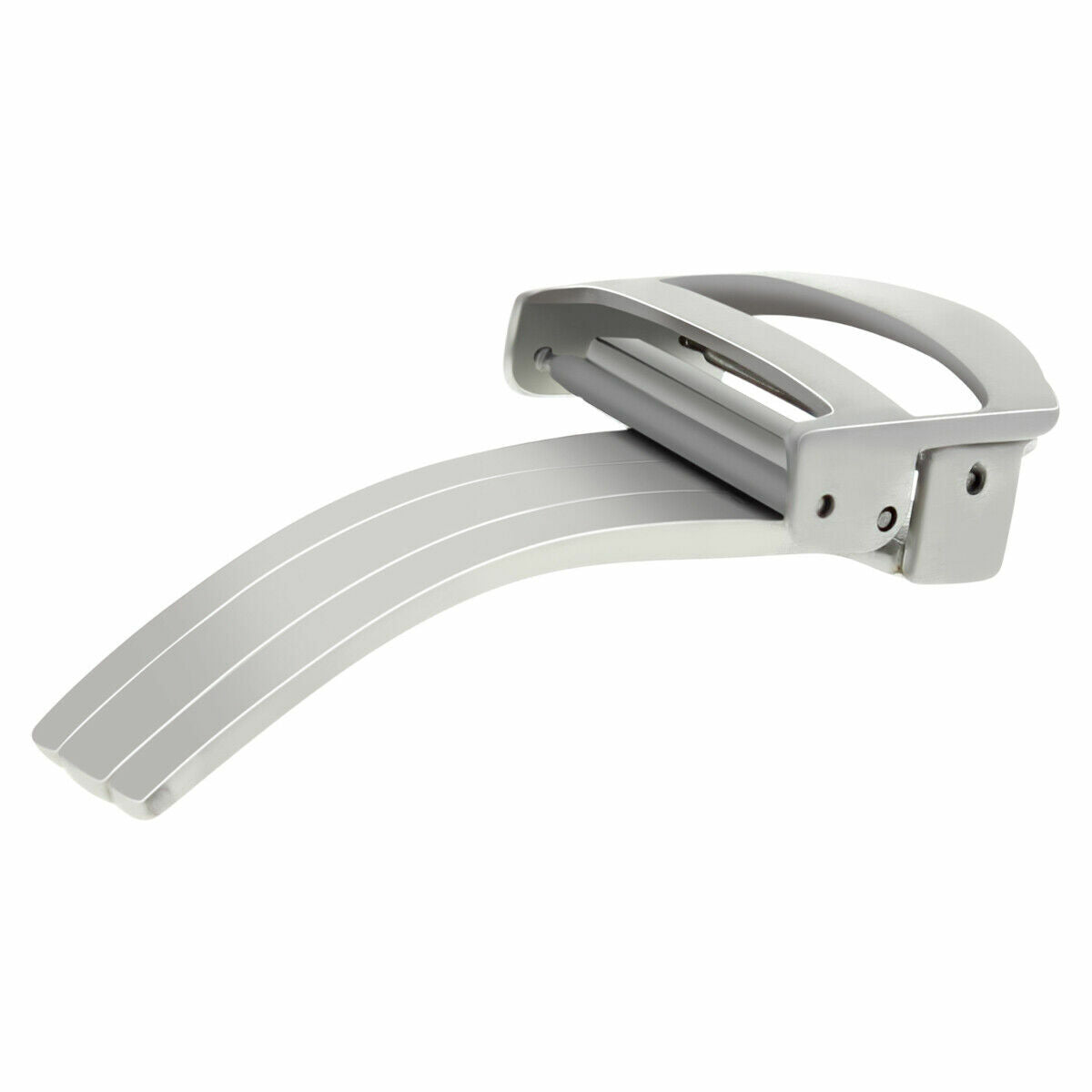 16-18MM DEPLOYMENT BAND BUCKLE CLASP FOR  FIT CARTIER PASHA LEATHER BAND STRAP, Silver - Brushed, view 2