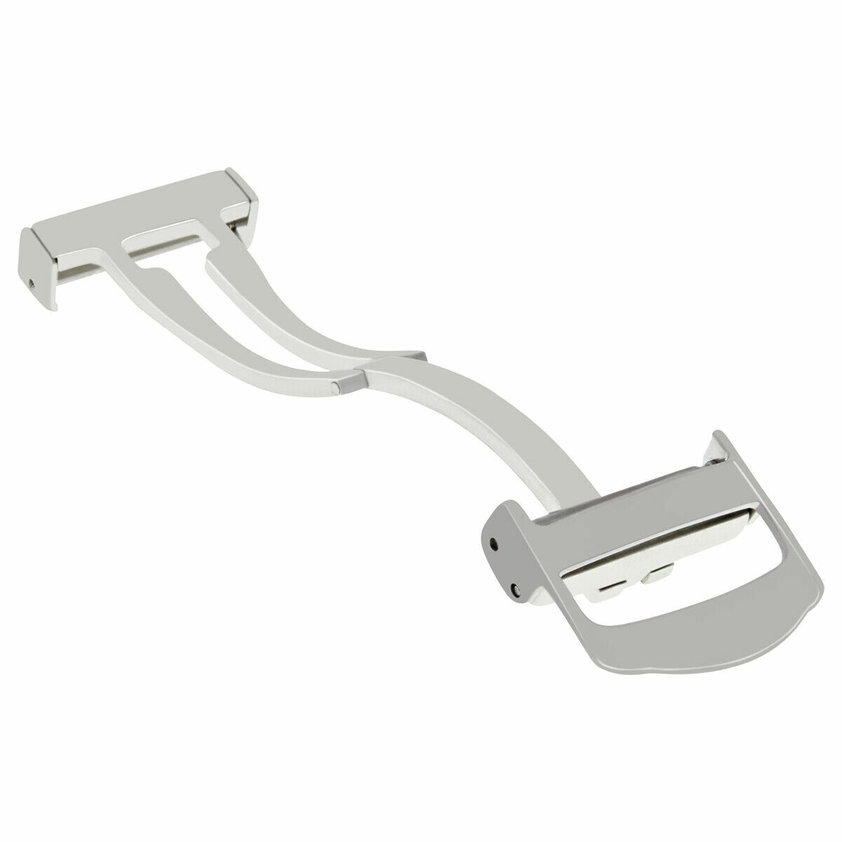 16-18MM DEPLOYMENT BAND BUCKLE CLASP FOR  FIT CARTIER PASHA LEATHER BAND STRAP, Silver - Brushed, view 3