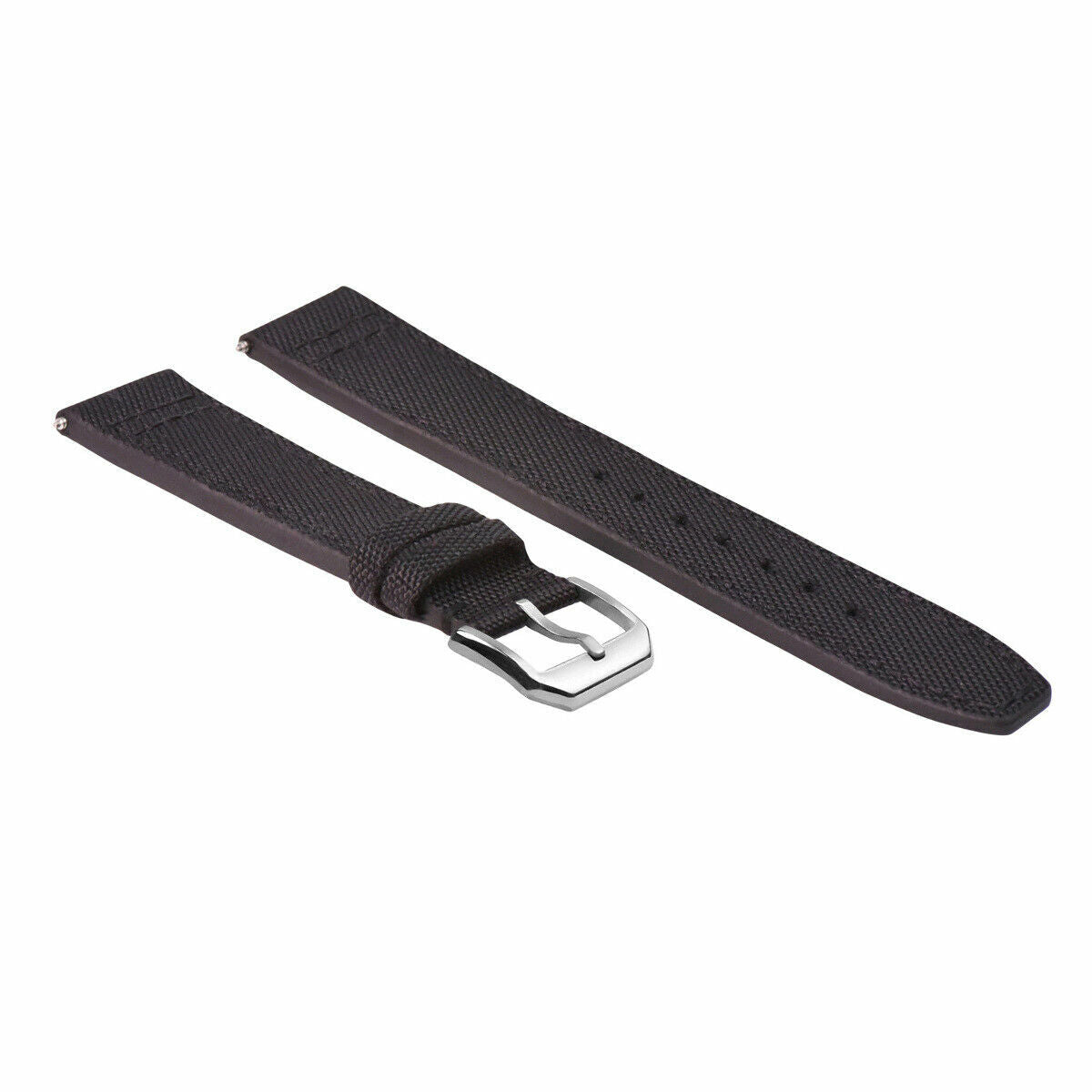 20-22MM CANVAS LEATHER WATCH BAND STRAP FOR IWC PILOT TOP GUN PORTUGUESE + BUCKL, Green, front view