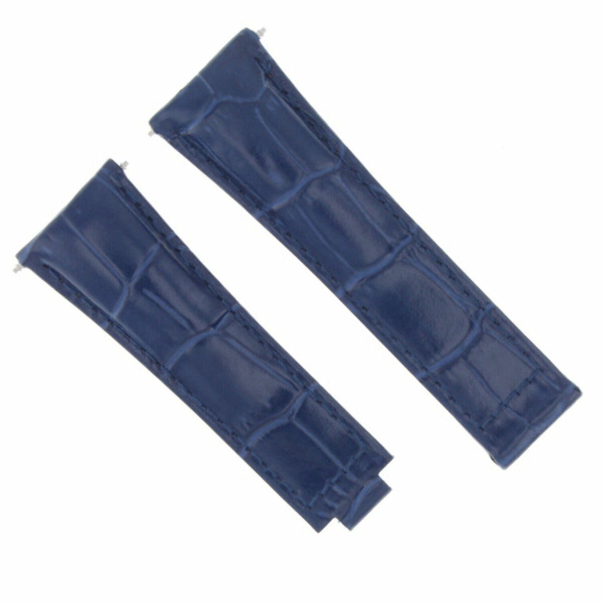 20MM LEATHER ALLIGATOR STRAP BAND CLASP FOR ROLEX DAYTONA 16520,116519 SHORT MEDIUM - Black