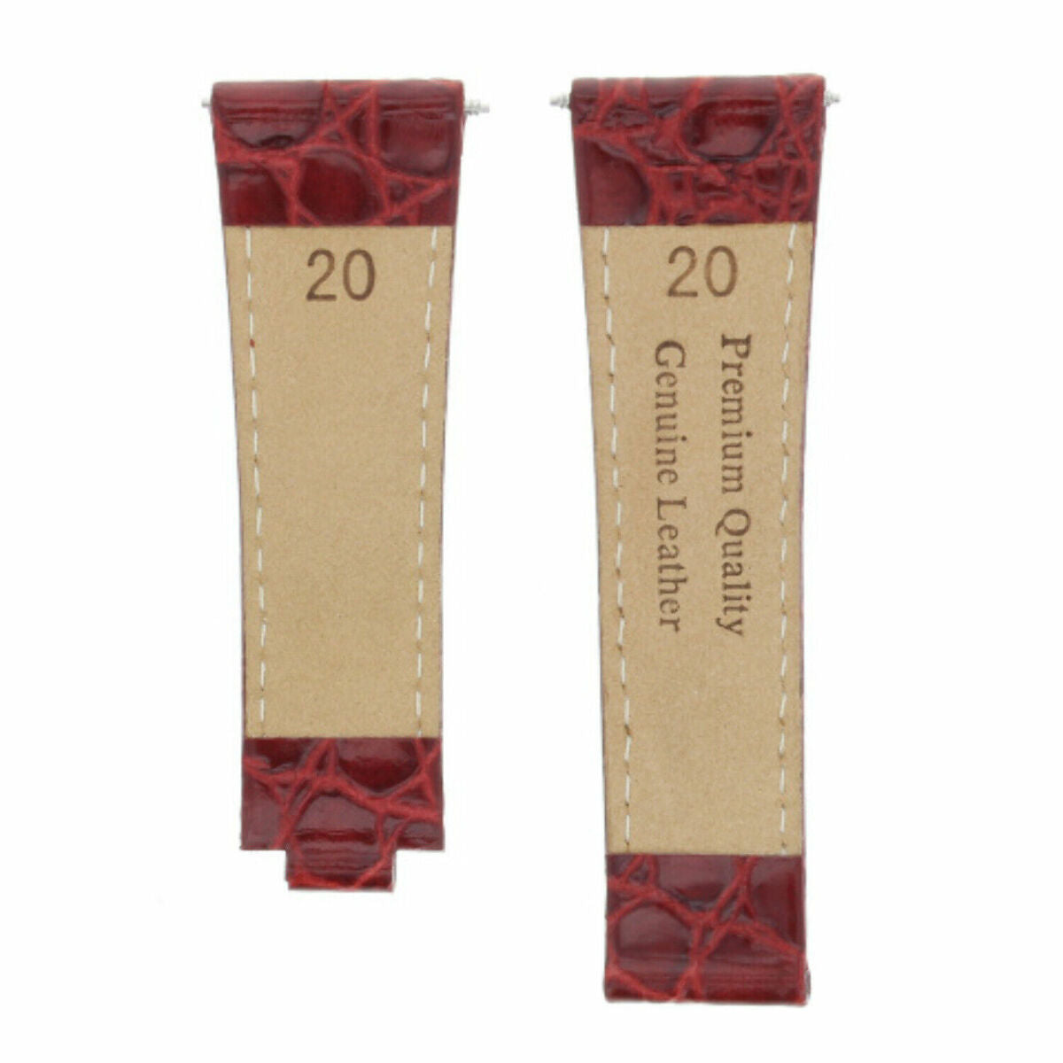 20MM LEATHER ALLIGATOR STRAP BAND CLASP FOR ROLEX DAYTONA 16520,116519 SHORT MEDIUM - Gold