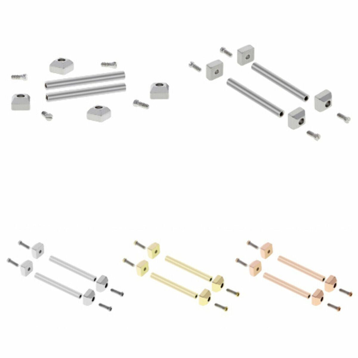 SCREW TUBE PIN BAR FOR CARTIER PASHA STRAP BRACELET BAND LUG 16/17/18/20/21/22 - 16mm, Rose