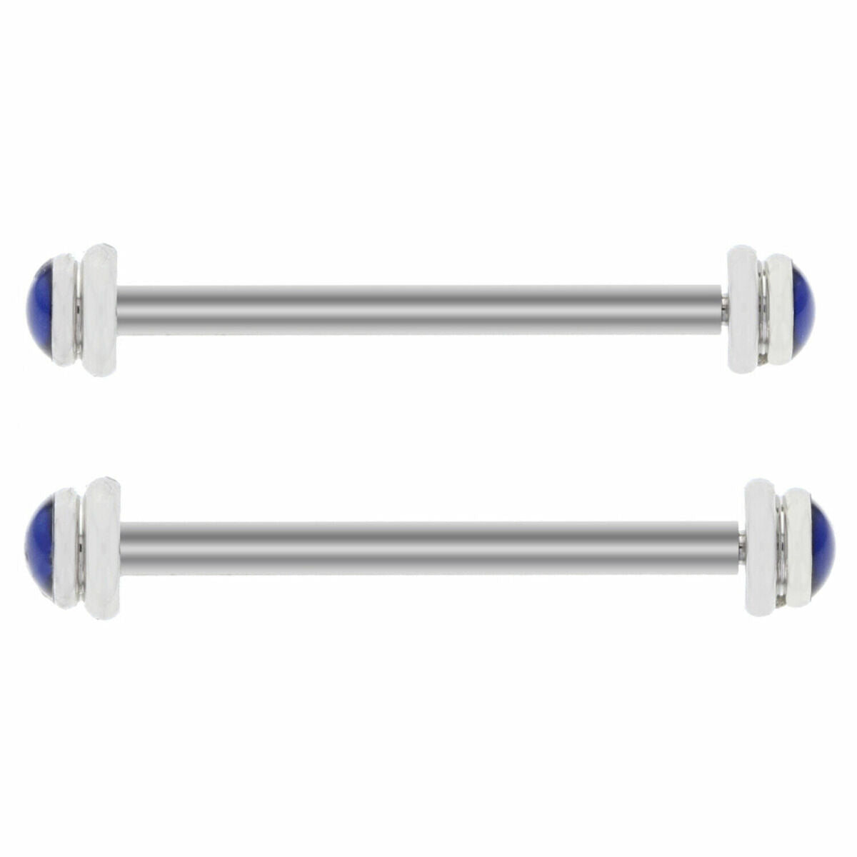 SCREWS TUBES PIN BLUE STONE FOR CARTIER PASHA BAND STRAP BRACELET 16,18,20,22, Silver, view 2
