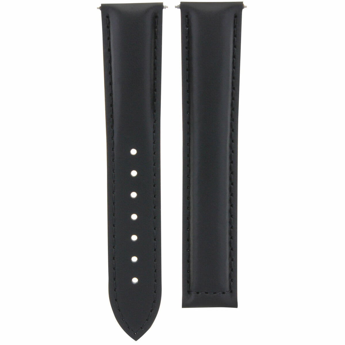 18MM-24MM GENUINE LEATHER WATCH BAND STRAP WITH CLASP FOR UNIVERSAL WATCH BAND, Black, view 2
