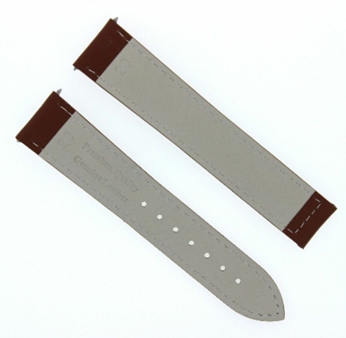 18MM-24MM GENUINE LEATHER WATCH BAND STRAP WITH CLASP FOR UNIVERSAL WATCH BAND, Tan with White Stitching, view 4