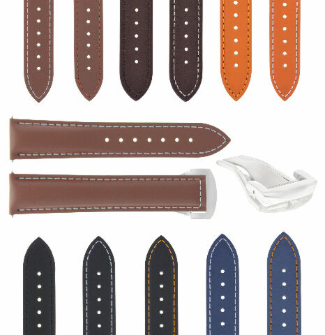 18-19-20-22-24MM LEATHER  WATCH BAND STRAP DEPLOYMENT CLASP FOR ANY BRAND WATCH