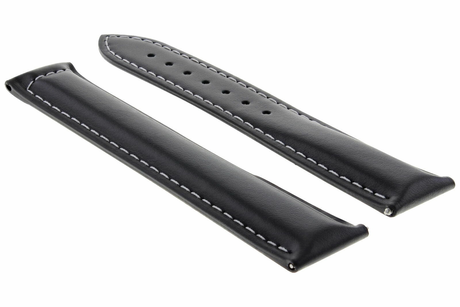 LEATHER WATCH BAND STRAP DEPLOYMENT BUCKLE  FOR ANY BRAND WATCH - 20MM