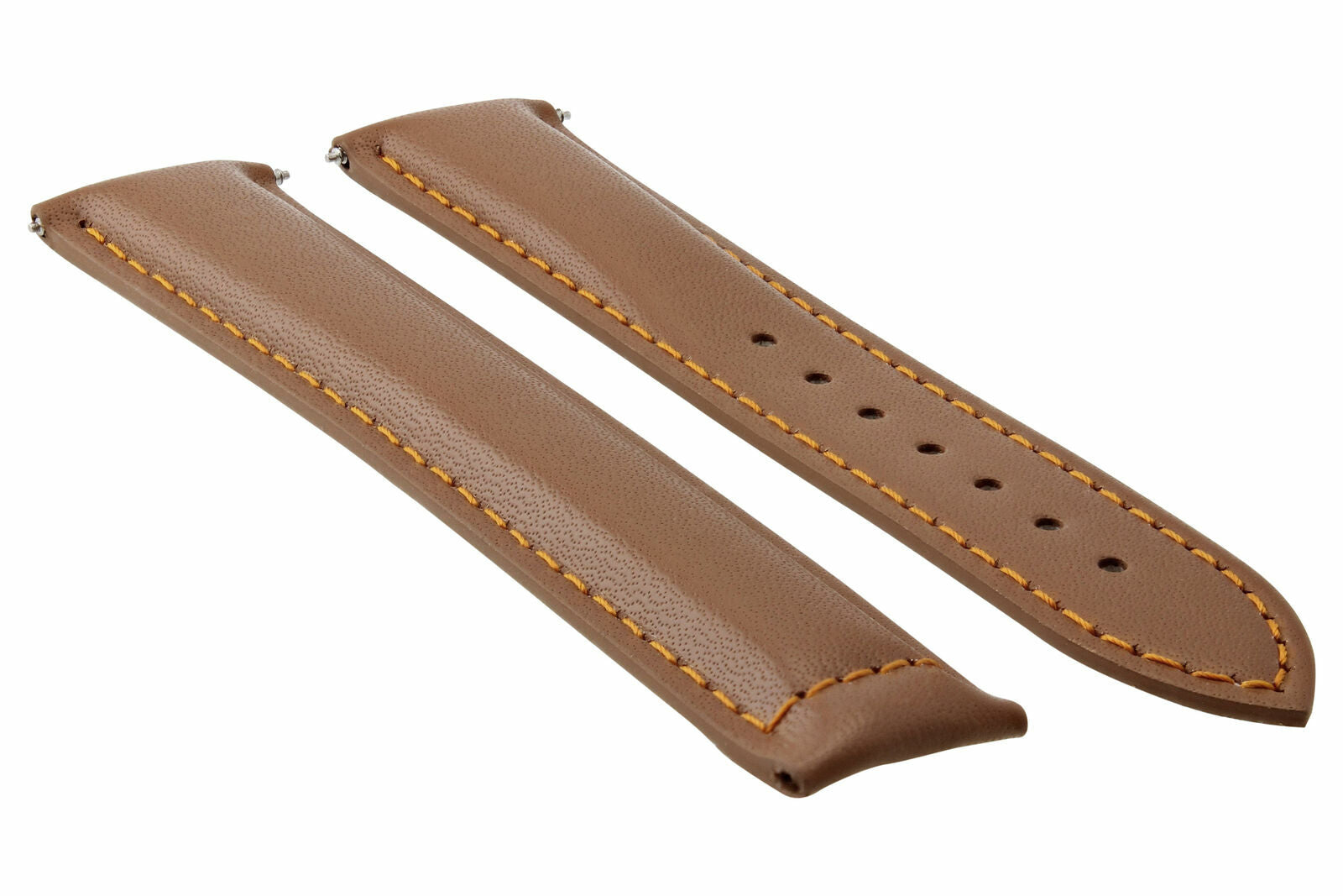 LEATHER WATCH BAND STRAP DEPLOYMENT BUCKLE  FOR ANY BRAND WATCH - 22MM