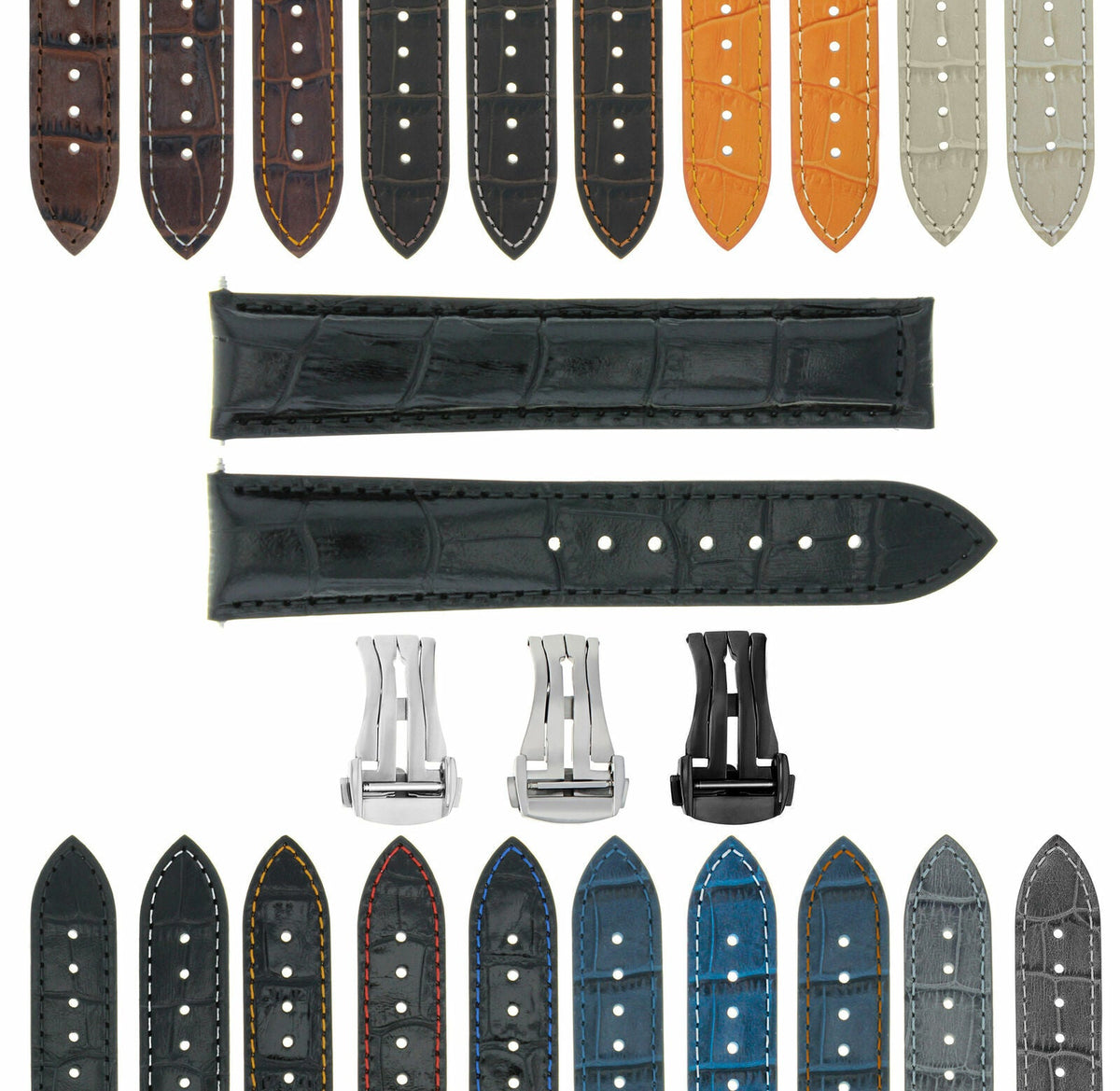18MM 19MM 20MM 22MM 24MM REPLACEMENT LEATHER STRAP FOR UNIVERSAL WATCH BAND