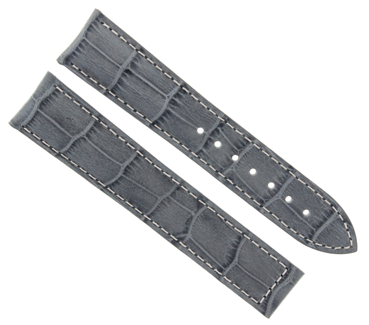 17-18-19-20-21-22-23-24MM GENUINE LEATHER WATCH BAND STRAP FOR BULOVA WATCH - Dark Brown with White Stitching, Gray with White Stitching, view 2