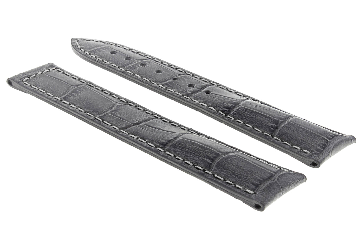 17-18-19-20-21-22-23-24MM GENUINE LEATHER WATCH BAND STRAP FOR BULOVA WATCH - Dark Brown with White Stitching, Gray with White Stitching, view 4