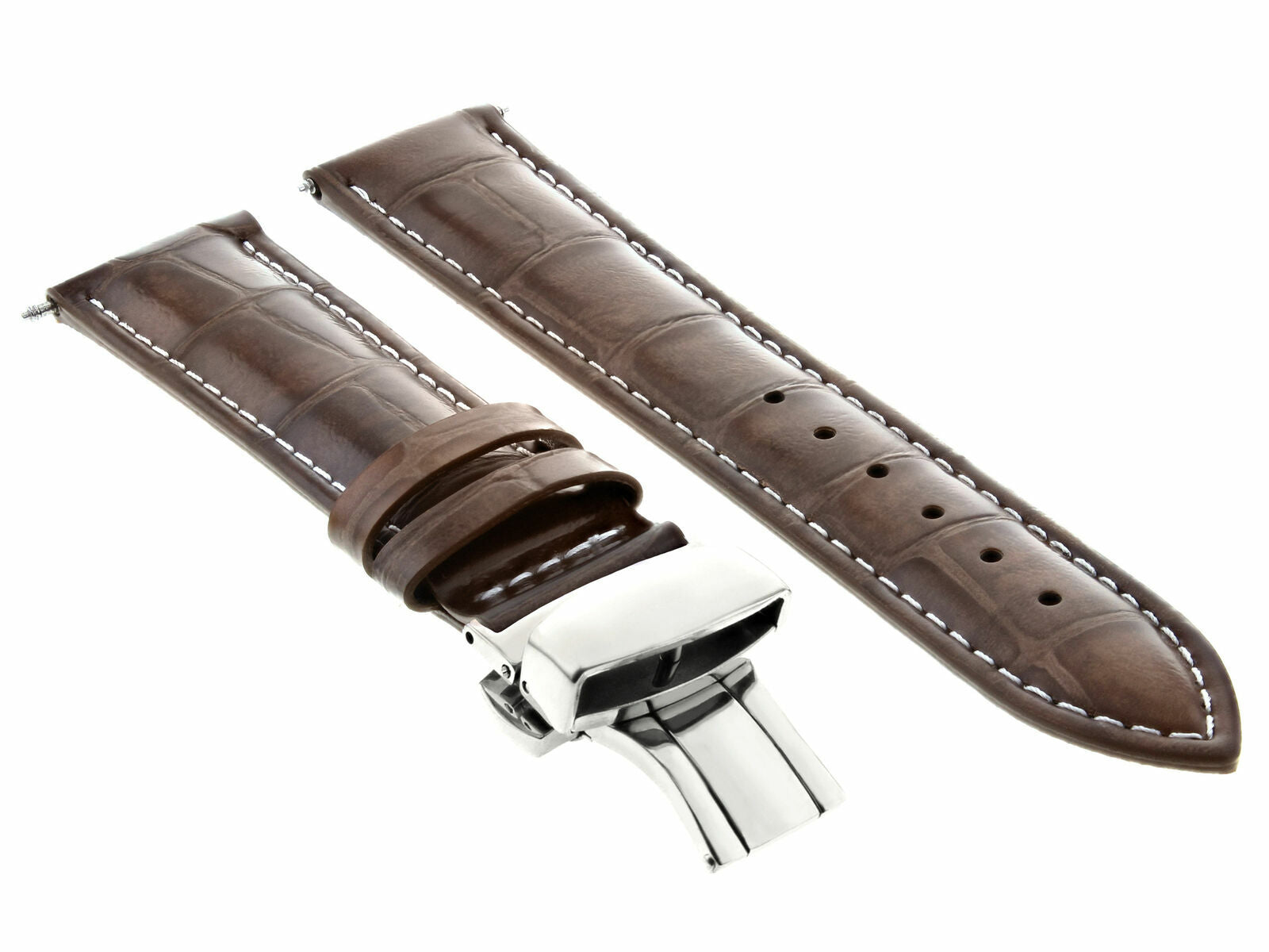 LEATHER WATCH BAND STRAP FOR TAG CARRERA MONACO CLASP - 24 MM